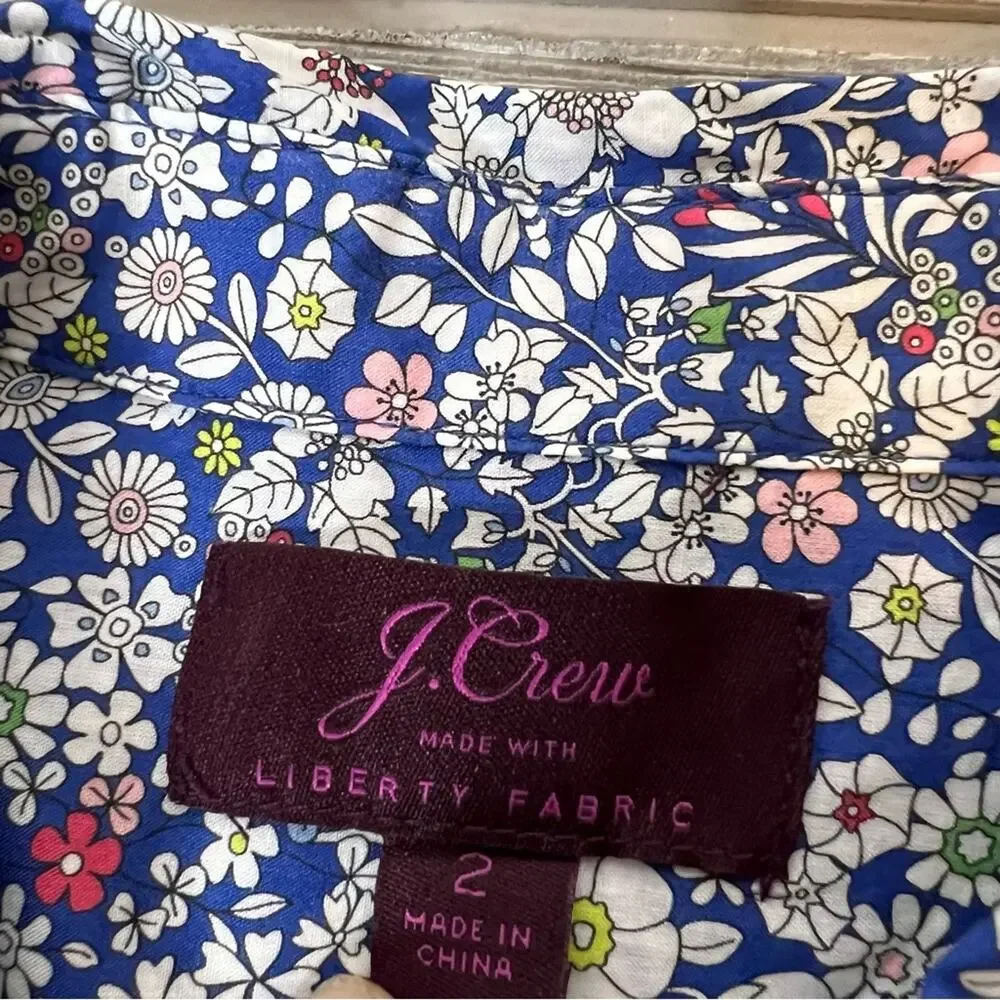J. Crew Liberty of London Perfect Shirt Liberty June's Meadow Floral Print